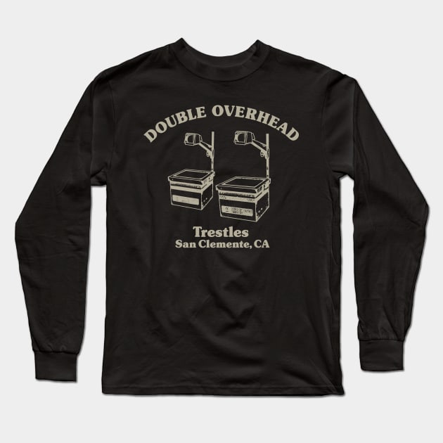 Double Overhead Trestles, San Clemente CA - Dark Long Sleeve T-Shirt by Double Overhead